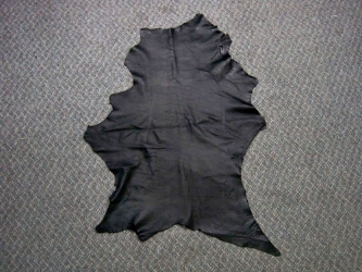 Sheep Leather: Tannery Run #2: Black (sq ft) 