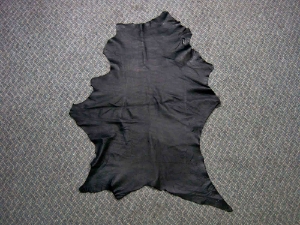 Sheep Leather: Tannery Run #2: Black (sq ft) 