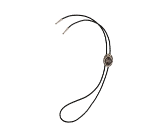 Eastern Diamondback Rattlesnake Bolo Tie Rolled Edge 