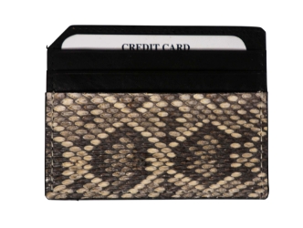 Real Eastern Diamondback Rattlesnake Skin Card Holder 