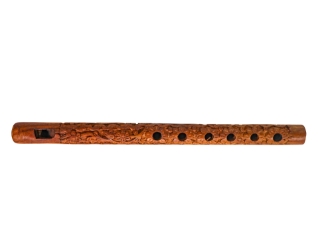 Carved Wooden Flute: 13" 