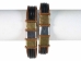 Copper Bracelet: Flat Top & Wire with 2 Copper and 1 Silver Square - 680-2FW-C (Y1MC16)