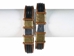 Copper Bracelet: Flat Top & Wire with 2 Copper and 1 Silver Square - 680-2FW-C (Y1M)