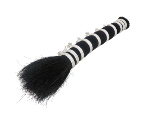 Single Drawn Horse Tail Hair: Dyed Black: 13-15" (lb)  
