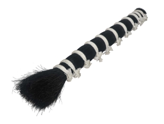 Single Drawn Horse Tail Hair: Dyed Black: 16-17" (lb)   