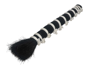 Single Drawn Horse Tail Hair: Dyed Black: 16-17" (lb)   