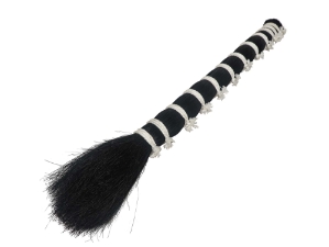 Single Drawn Horse Tail Hair: Dyed Black: 18-21" (lb)   