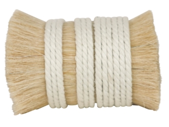 Double Drawn Horse Mane Hair: White: 4" to 6" (lb) 