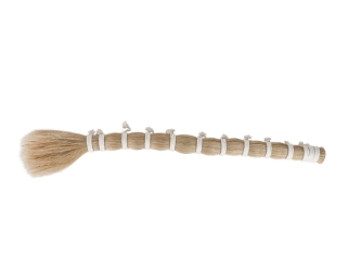 Single Drawn Horse Tail Hair: White: 22" to 25" (lb) 