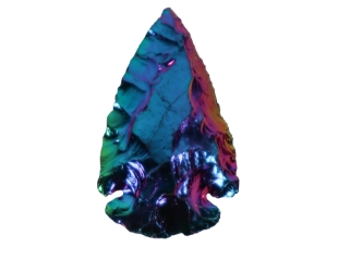 Titanium Aura Quartz Arrowhead: 1.5" 