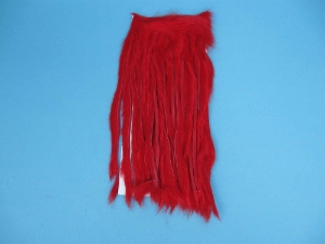 Half Skin Rabbit Zonker Strips: Red Florida horse conch, sea snail shell