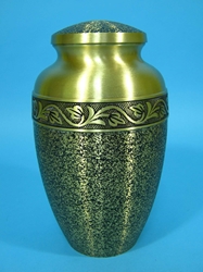 Cremation Urn: Brass, Antiqued Finish, 10.5"  