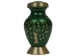 Cremation Keepsake Urn In Velvet Box: Green Finish, Engraved Tree Design - 1136-30-677 (Y2GC02)