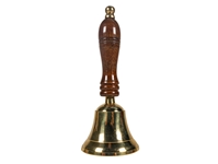 Brass Bell with Wood Handle: ~5.5" 