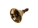 Lacquered Brass Bell with Wood Handle: ~9" - 1136-50-847 (9UL22)