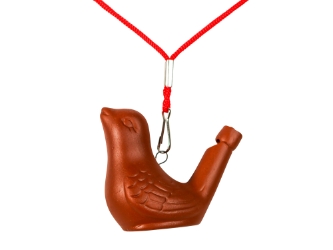 Bird Water Whistle Necklace: Terracotta 