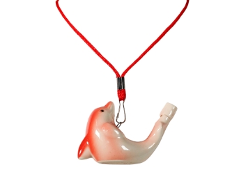 Bird Water Whistle Necklace: White 