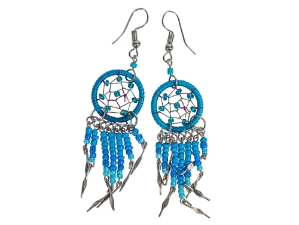 Beaded Dreamcatcher Earrings: Small 