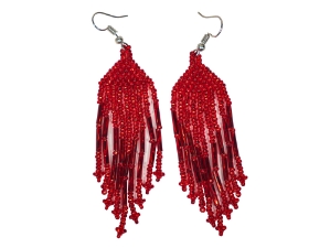 Beaded Earrings: Solid Color 