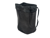 Gray Leather Bullet Bag: Large 