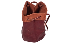 Red Brown Leather Bullet Bag: Large 