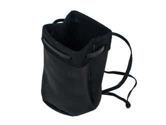 Black Leather Bullet Bag: Small 