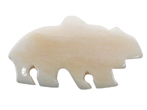 Walking Bear Bone Pendant with Hole bone pendants