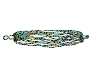Guatemalan Beaded Bracelet: 12-Strand Multi-Color 