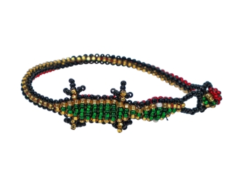 Gecko or Lizard Beaded Bracelet 