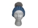 Baby Blue 100% Merino Wool Hat with Natural Blue Fox Pompom - 1292-BFNABB-AS (Y2NRA)