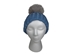 Baby Blue 100% Merino Wool Hat with Natural Blue Fox Pompom - 1292-BFNABB-AS (9UL24)