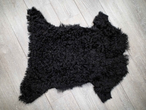 Tuscany Lamb Skin: Curly Hair: Dyed Black: Assorted tuscan lamb, toscana