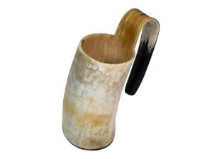 Large Long Horn Cattle Viking Mug: Light Coloring mugs, cups, drinking vessels, norse