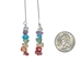 Chakra Chip Stick Earrings: Silver Color - 1414-1S-AS (8UR5)