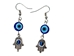 Evil Eye with Hamsa Earrings: Silver Color - 1415-1HS-AS (8UR1)