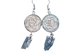 Silver Color Web with Kyanite Blade Earrings - 1416-1S-AS (8UR1)
