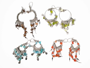 Peruvian "Alpaca Silver" Earrings: Assorted Styles 