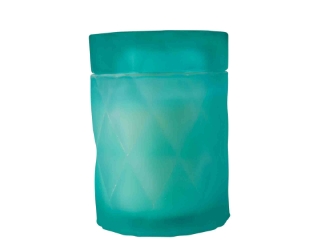 Caribbean Teakwood Coconut Wax Candle: Turquoise 