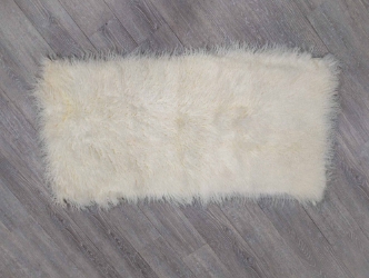 Tibet Lamb Plate: Natural White (Brightened) 3" to 4" Tight Curl 