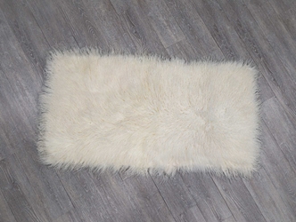 Tibet Lamb Plate: Natural White (Brightened) 4.5" to 5" Tight Curl 