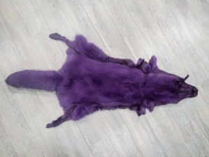 Dyed Blue Fox Skin: Purple 