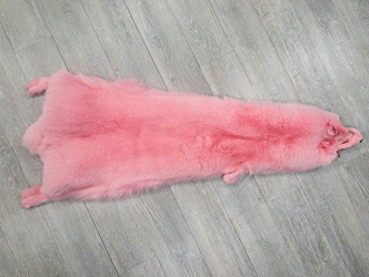 Dyed Shadow Fox Skin: Baby Pink 