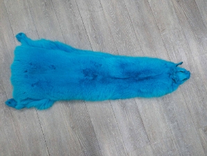 Dyed Shadow Fox Skin: Light Blue 