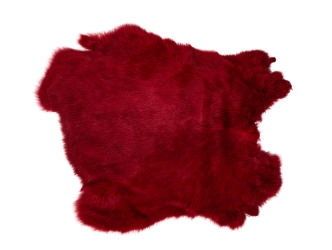 Dyed Rabbt Skin: Ruby 