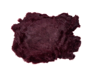 Dyed Rabbt Skin: Burgundy 