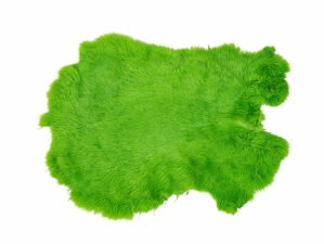 Dyed Rabbt Skin: Fluorescent Green 