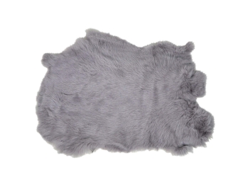 Dyed Rabbt Skin: Light Gray 
