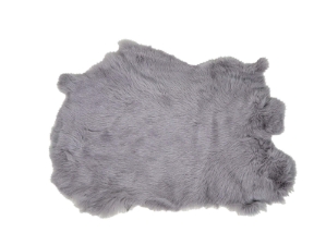 Dyed Rabbt Skin: Light Gray 