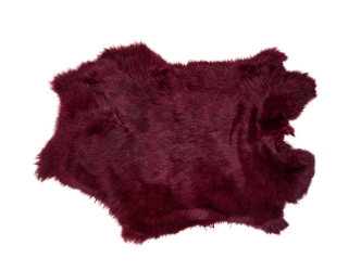 Dyed Rabbt Skin: Wine 