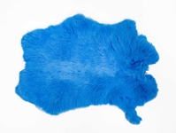 Dyed Trading Post Rabbit Skin: Electric Blue 